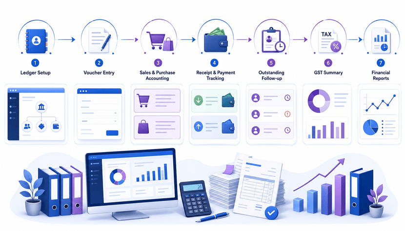 Accounting-based business workflow visual