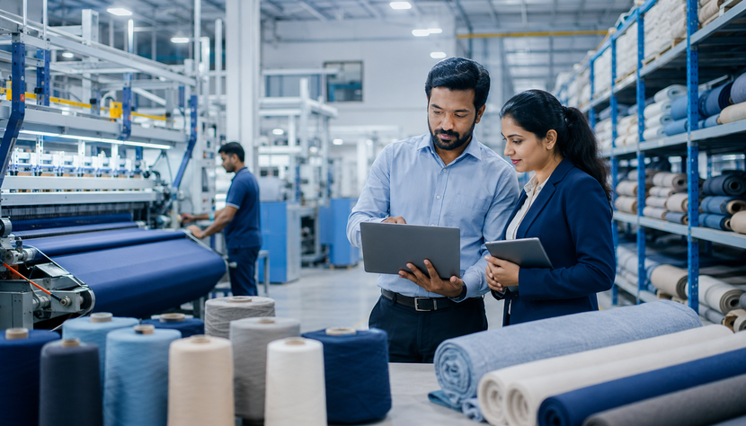 Textile manufacturing software hero visual