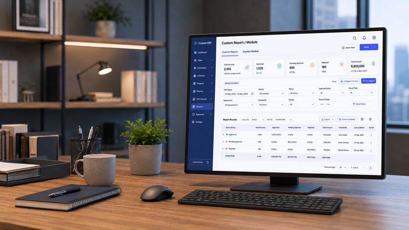Tabco Tech custom report or custom module software screen