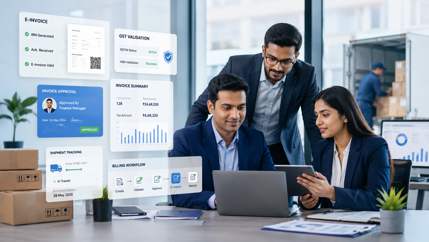 Tabco Tech e-invoice and e-way bill entry software screen