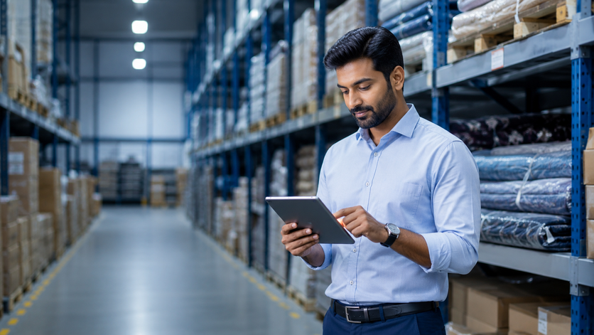 Professional inventory management hero visual for Tabco Tech Software