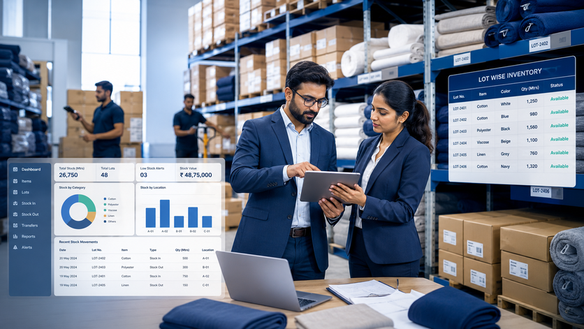 Professional stock and lot management hero visual for Tabco Tech Software